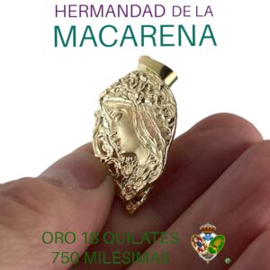Medalla Virgen Macarena Perfil Mantilla