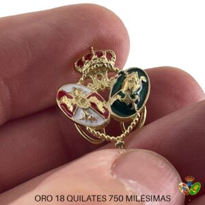 Escudo Solapa Hermandad Oro 18 Quilates.