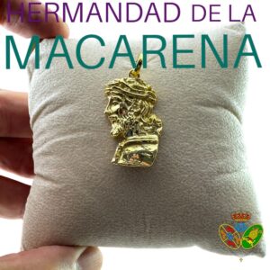 Medalla Busto Señor Chapado Grande