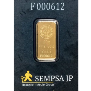 ORO FINO 999,9 LINGOTE 20 GR. BLISTER
