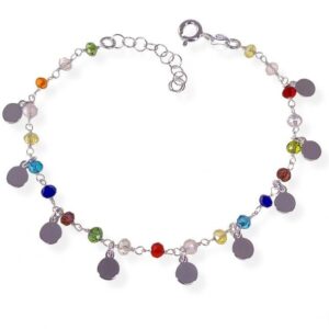 Pulsera piedra color discos
