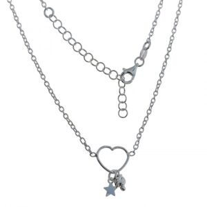 Gargantilla corazón calado estrella