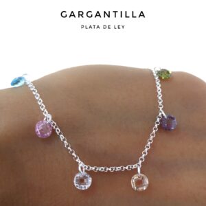 Gargantilla piedra color