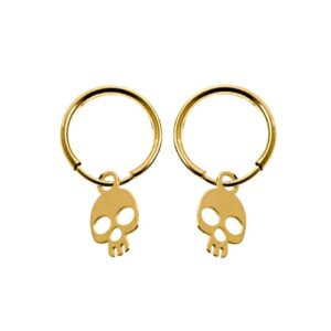 Aro mini calavera chapado