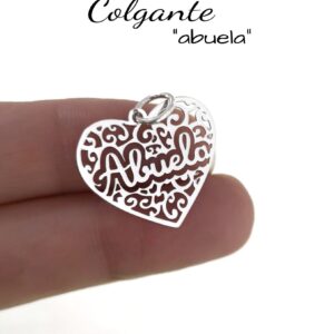Colgante corazón calado abuela