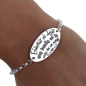 Pulsera " Enseñar es dejar huella "