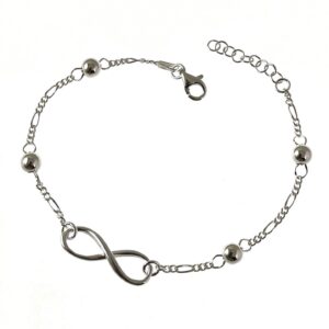 Pulsera infinito cadena alternada