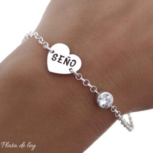 Pulsera corazón seño circonita
