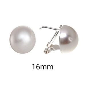 Pendiente m/perla omega 16mm