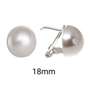 Pendiente m/perla omega 18mm