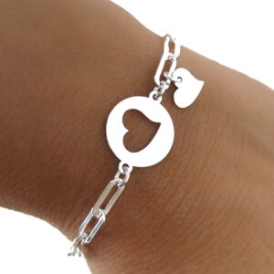 Pulsera Forazada Alargada Corazón