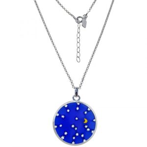 Gargantilla cristal de murano estrellas y luna