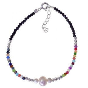 Pulsera Piedras Color Perla