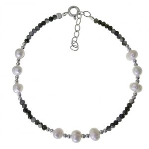 Pulsera Piedra Color Perla