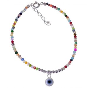 Pulsera Piedras Color Ojo Turco