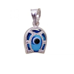 Colgante ojo turco herradura