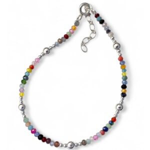Pulsera piedra color bolas