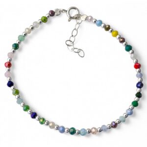 Pulsera piedra color bolas
