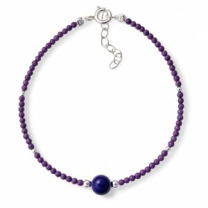 Pulsera piedra color bolas