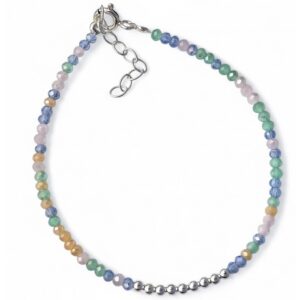Pulsera piedra color bolas