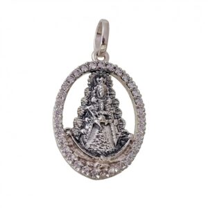 Colgante Virgen del Rocío circonitas