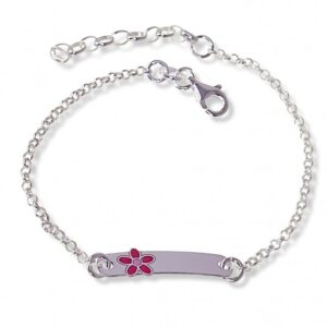 Esclava infantil flor esmalte