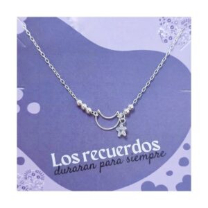 Gargantilla luna estrella circonita