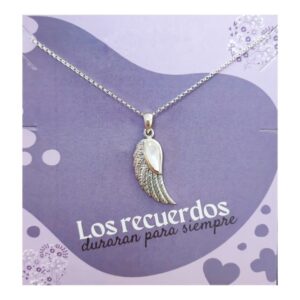 Gargantilla nácar pluma