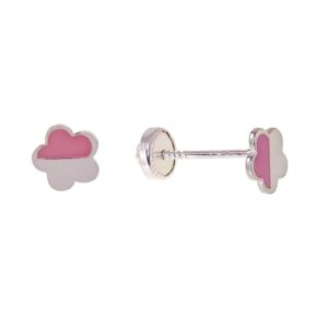 Pendiente infantil flor esmalte