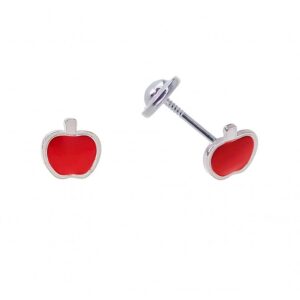 Pendiente infantil manzana esmalte