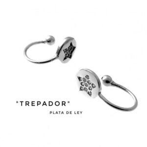 Pendiente trepador circonitas estrella