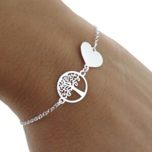 Pulsera  árbol de la vida , corazón
