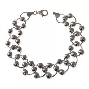 Pulsera asas planas bolas