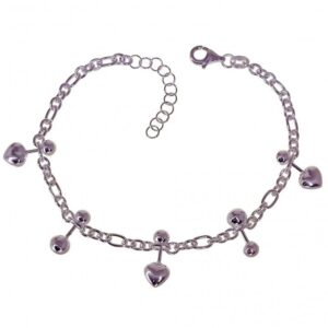 Pulsera bolas corazones