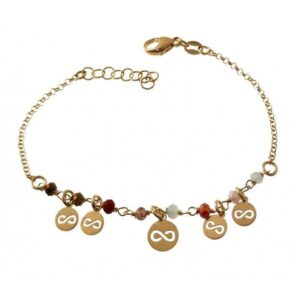 Pulsera chapada discos infinitos