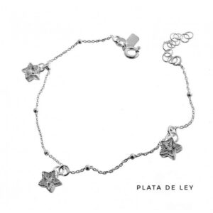 Pulsera combinada bolitas estrellas