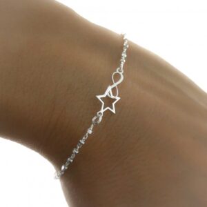 Pulsera combinada infinito estrella