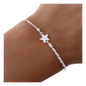 Pulsera combinada toneles estrella