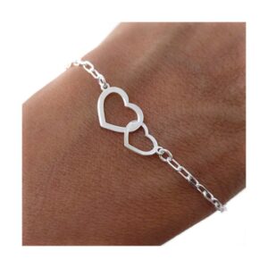 Pulsera corazones entrelazados