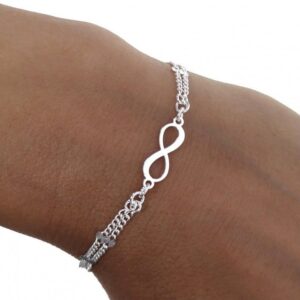 Pulsera doble cadena infinito