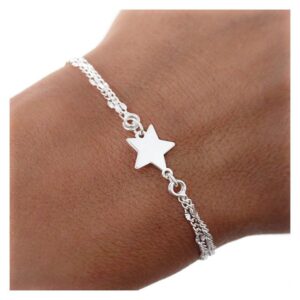 Pulsera doble cadena lumina estrella
