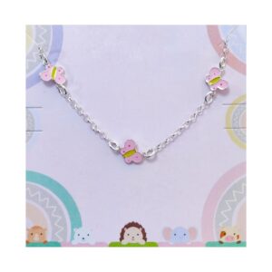 Pulsera infantil mariposas esmalte