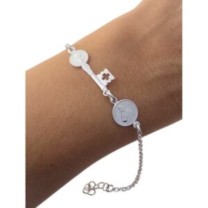 Pulsera llave San Benito medalla San Judas Tadeo