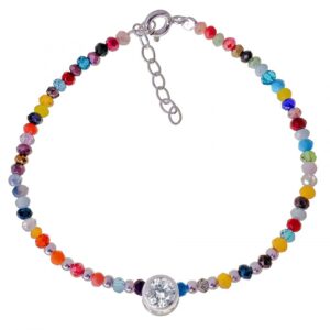 Pulsera piedra color circonita