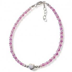 Pulsera piedra color corazón