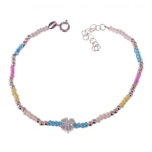 Pulsera piedra color trébol