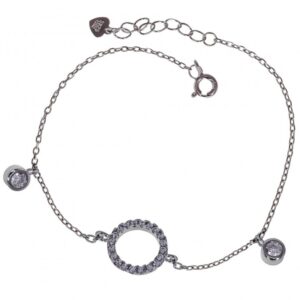 Pulsera rodio karma chatones