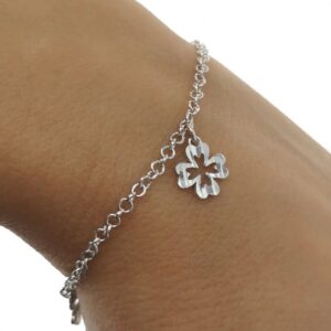 Pulsera rodio trébol
