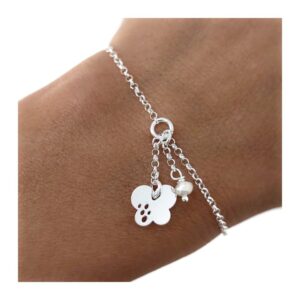 Pulsera rolo mariposa perla