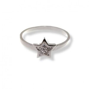 Sortija circonita estrella